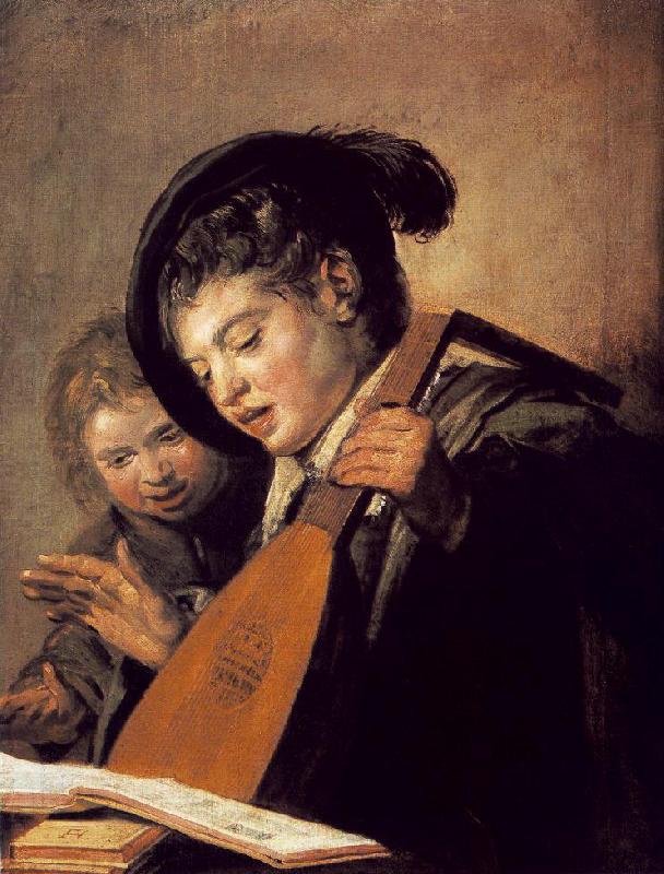 HALS, Frans Two Boys Singing oil painting image